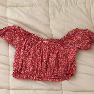 Red/ pink crop top